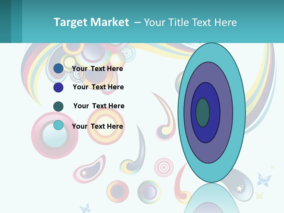 A Colorful Abstract Background With Stars And Circles PowerPoint Template