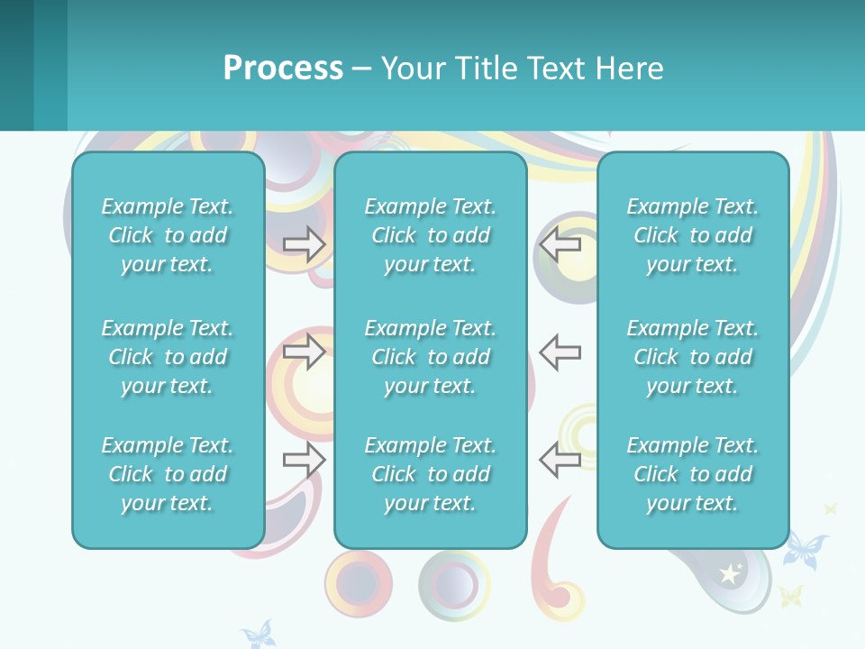 A Colorful Abstract Background With Stars And Circles PowerPoint Template