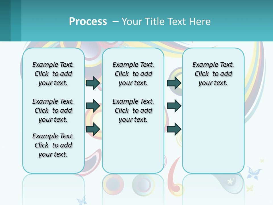 A Colorful Abstract Background With Stars And Circles PowerPoint Template