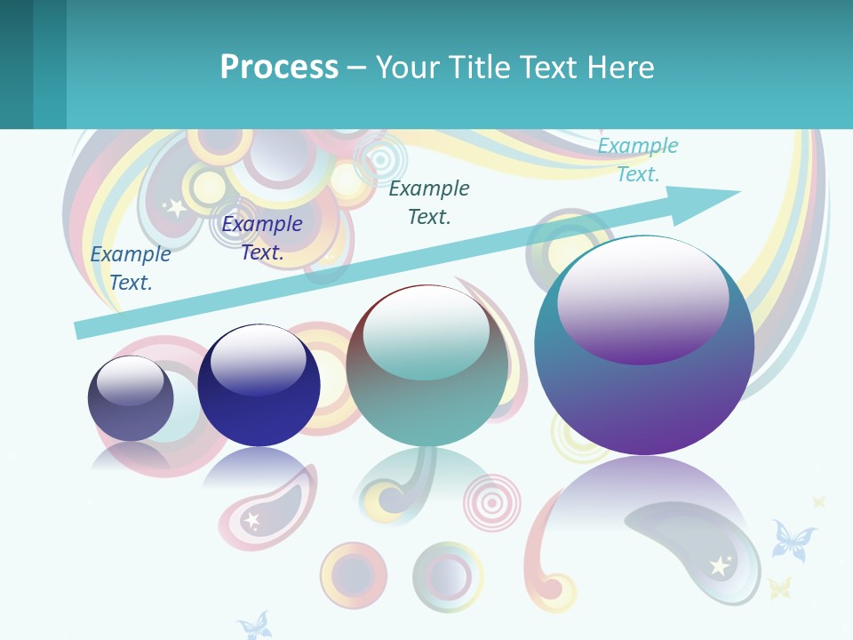 A Colorful Abstract Background With Stars And Circles PowerPoint Template