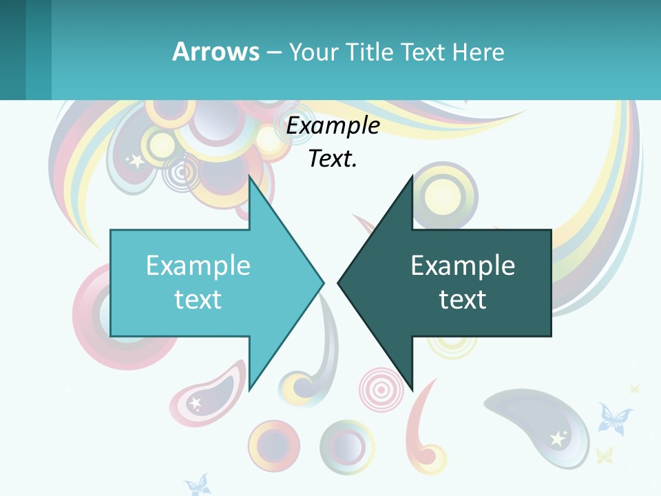 A Colorful Abstract Background With Stars And Circles PowerPoint Template