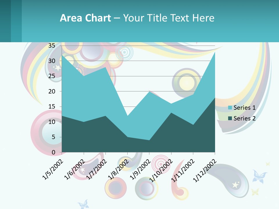 A Colorful Abstract Background With Stars And Circles PowerPoint Template