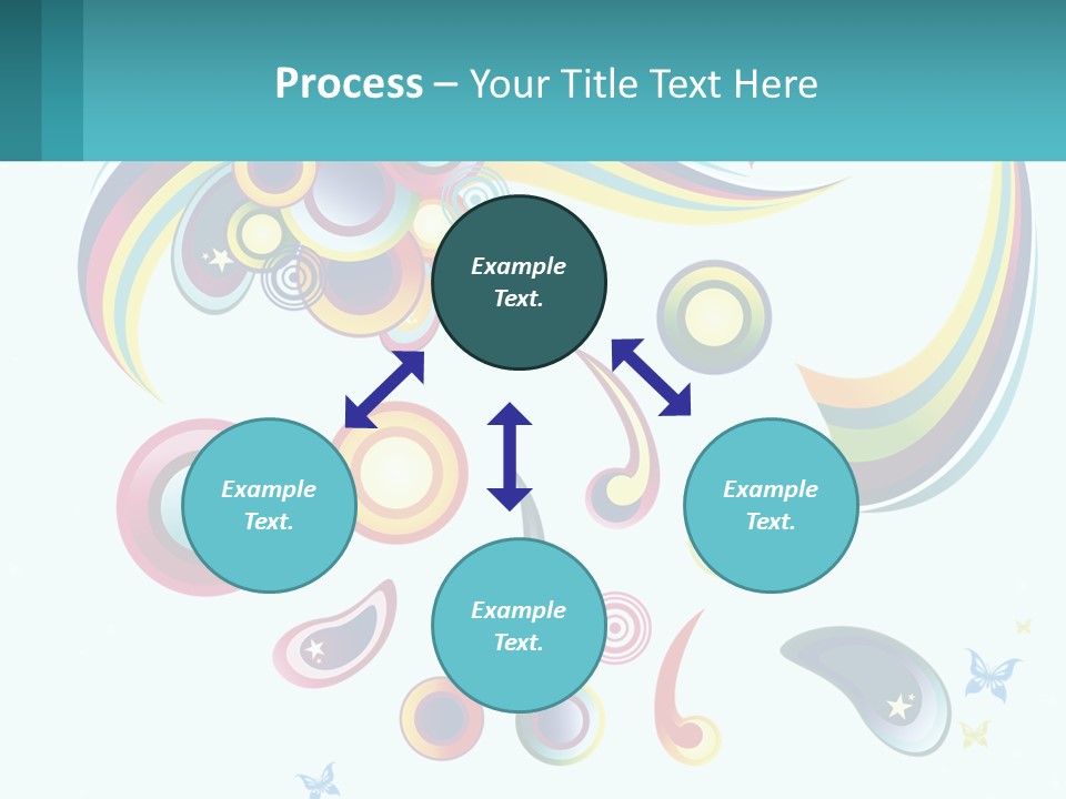 A Colorful Abstract Background With Stars And Circles PowerPoint Template