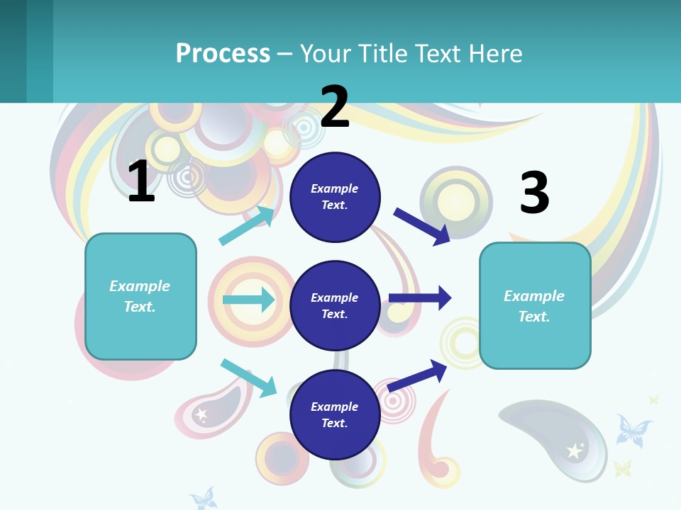 A Colorful Abstract Background With Stars And Circles PowerPoint Template