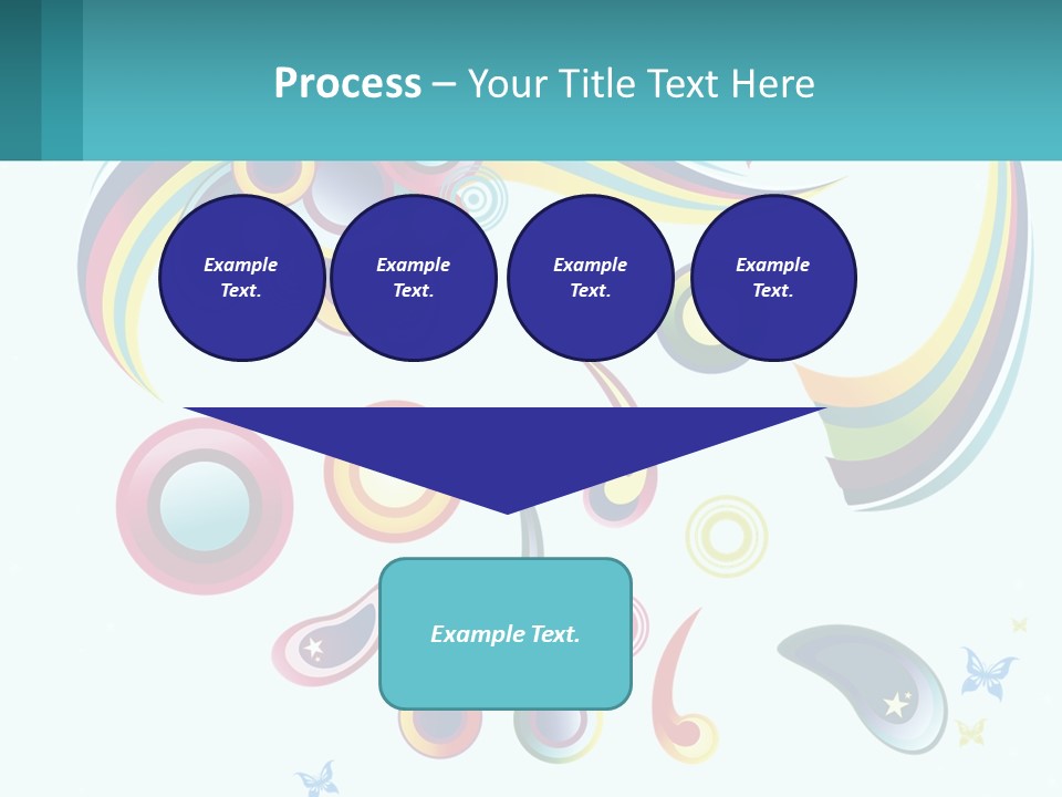 A Colorful Abstract Background With Stars And Circles PowerPoint Template