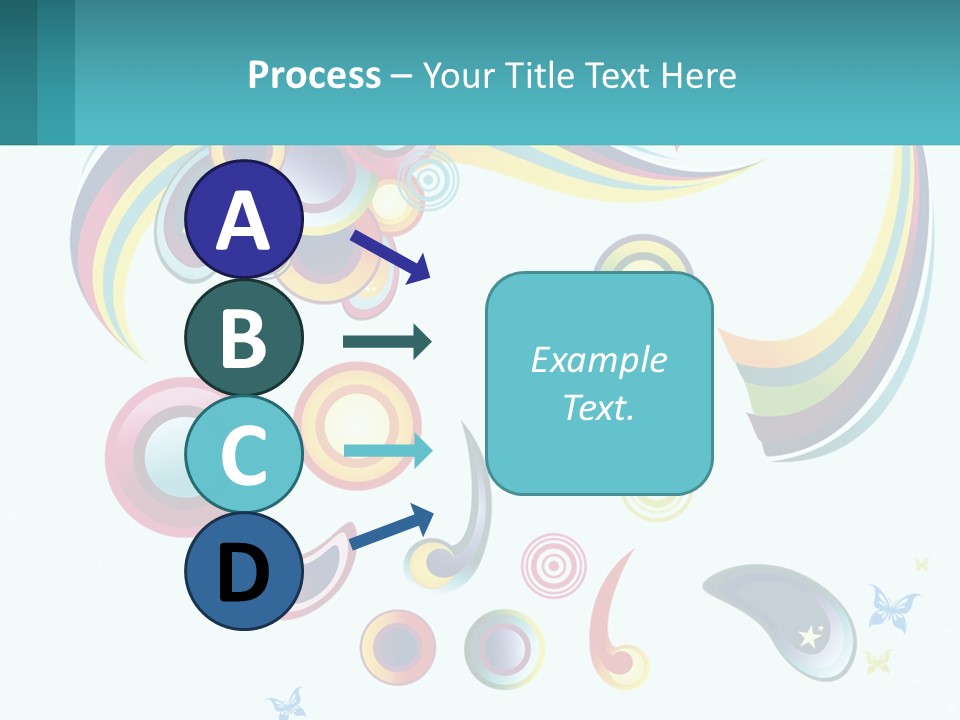 A Colorful Abstract Background With Stars And Circles PowerPoint Template