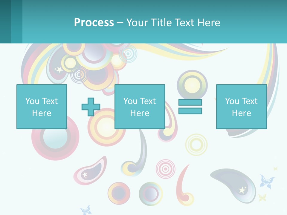 A Colorful Abstract Background With Stars And Circles PowerPoint Template