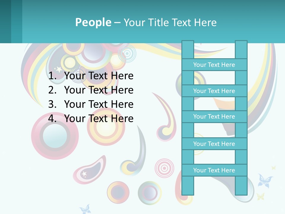 A Colorful Abstract Background With Stars And Circles PowerPoint Template