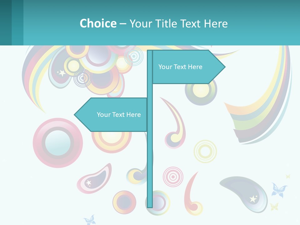A Colorful Abstract Background With Stars And Circles PowerPoint Template