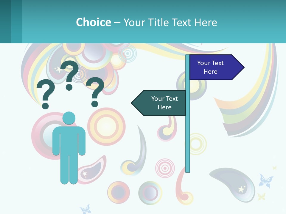 A Colorful Abstract Background With Stars And Circles PowerPoint Template