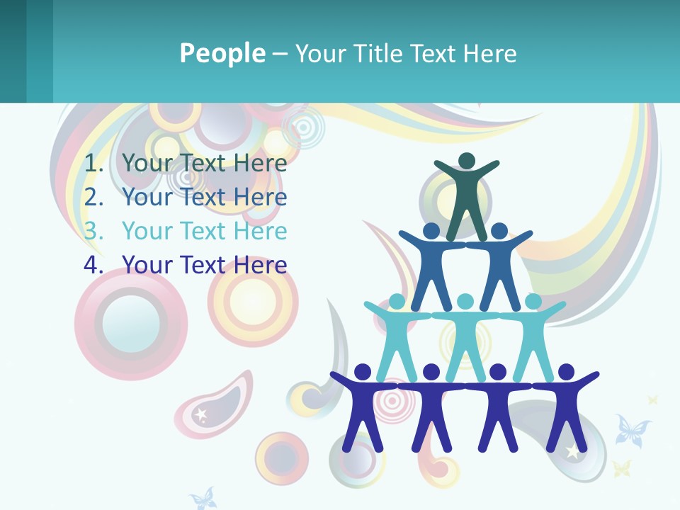 A Colorful Abstract Background With Stars And Circles PowerPoint Template