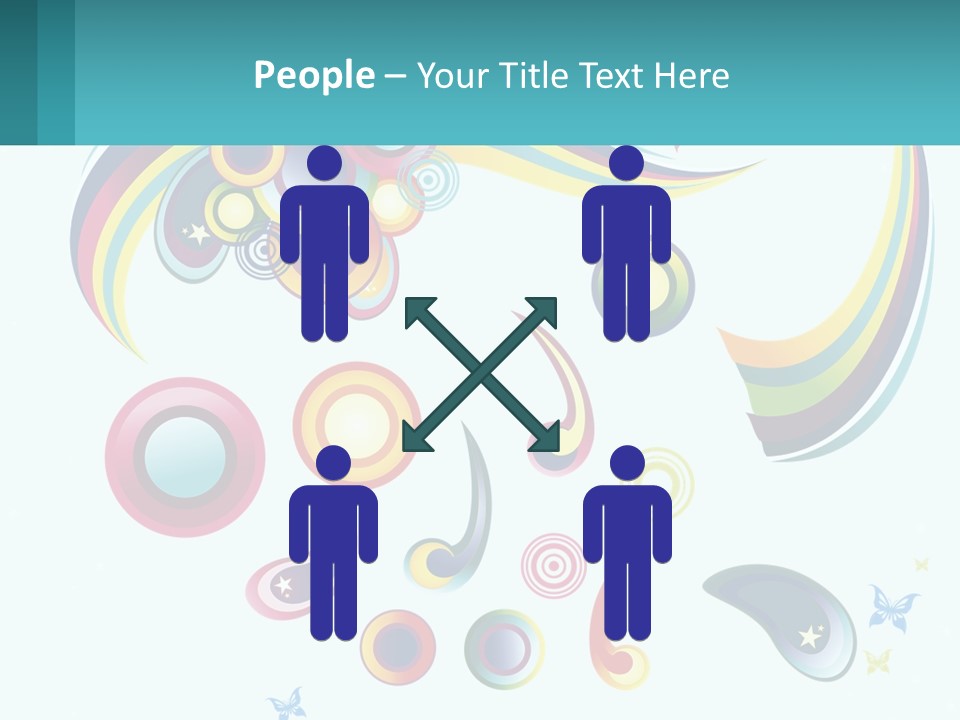 A Colorful Abstract Background With Stars And Circles PowerPoint Template