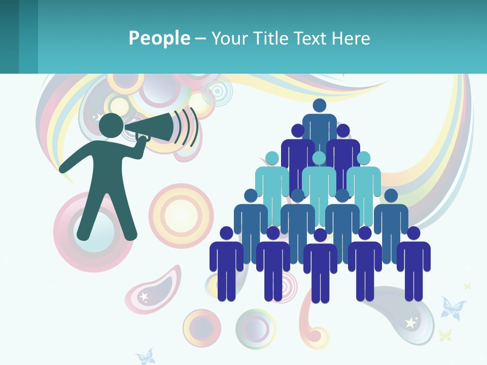 A Colorful Abstract Background With Stars And Circles PowerPoint Template