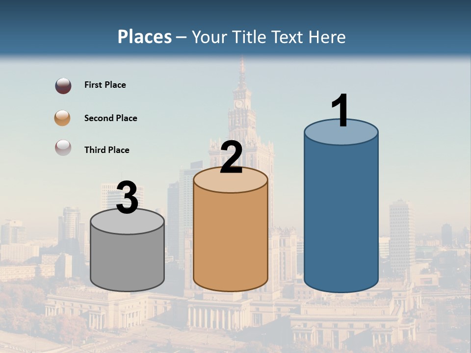 A Picture Of A City Skyline With A Blue Sky In The Background PowerPoint Template