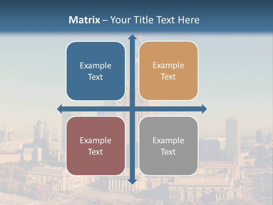 A Picture Of A City Skyline With A Blue Sky In The Background PowerPoint Template