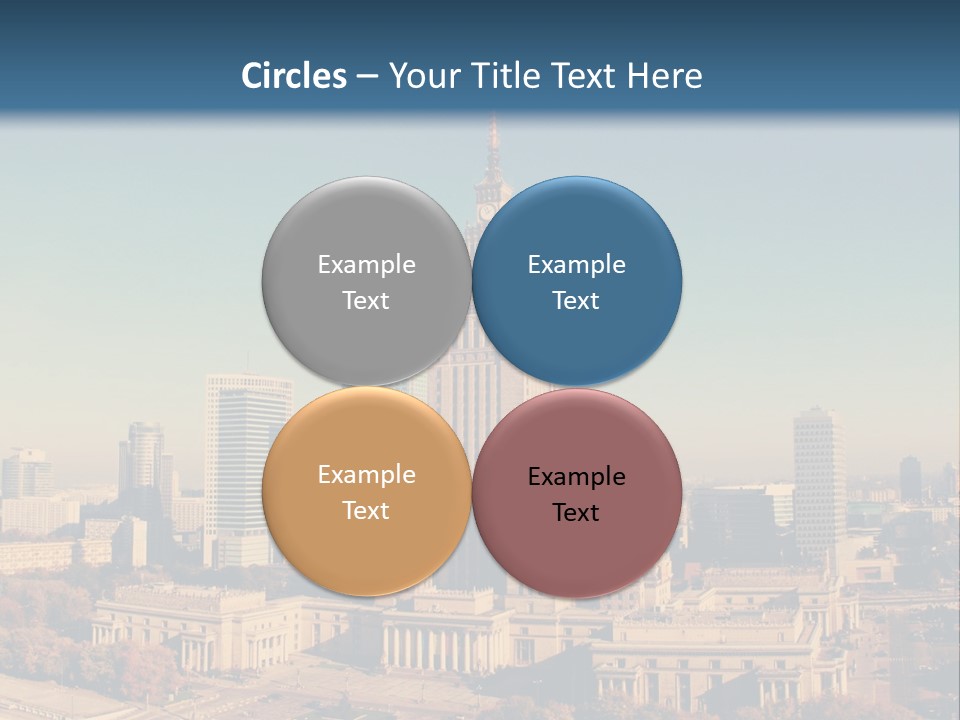 A Picture Of A City Skyline With A Blue Sky In The Background PowerPoint Template