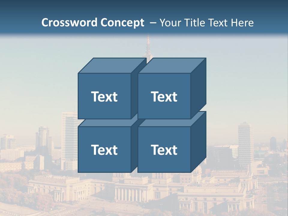 A Picture Of A City Skyline With A Blue Sky In The Background PowerPoint Template