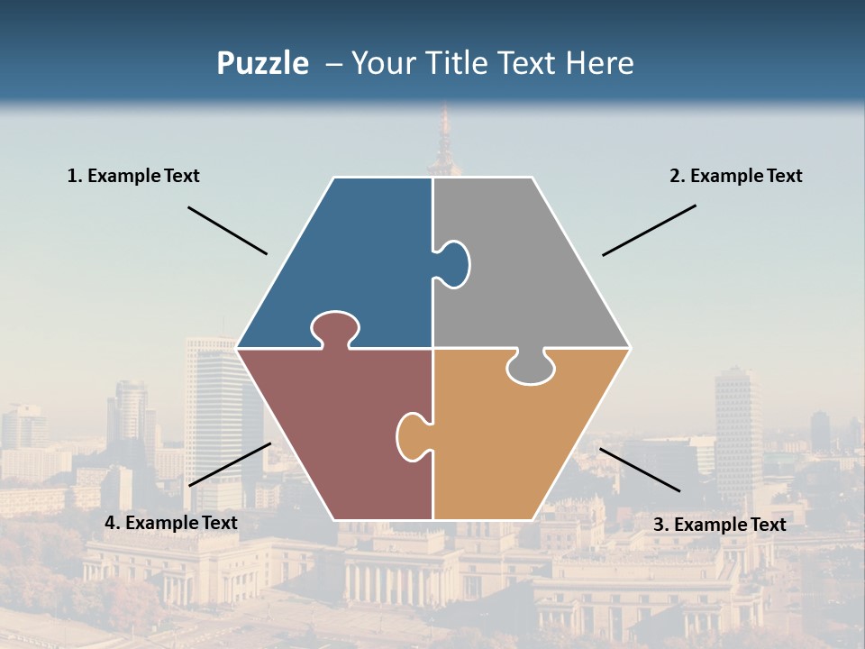 A Picture Of A City Skyline With A Blue Sky In The Background PowerPoint Template