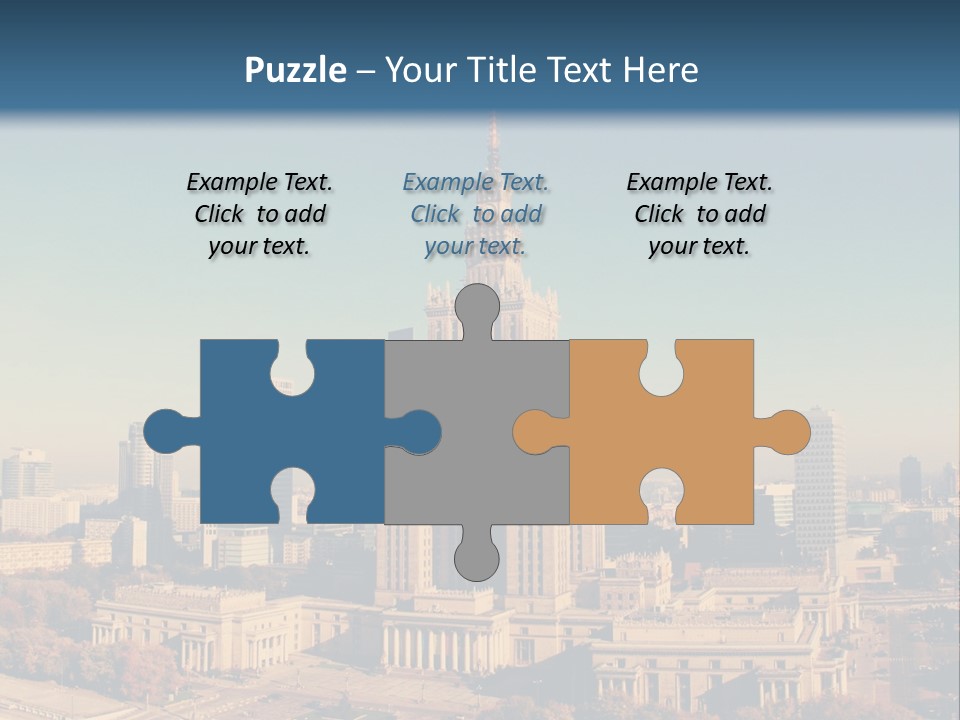 A Picture Of A City Skyline With A Blue Sky In The Background PowerPoint Template