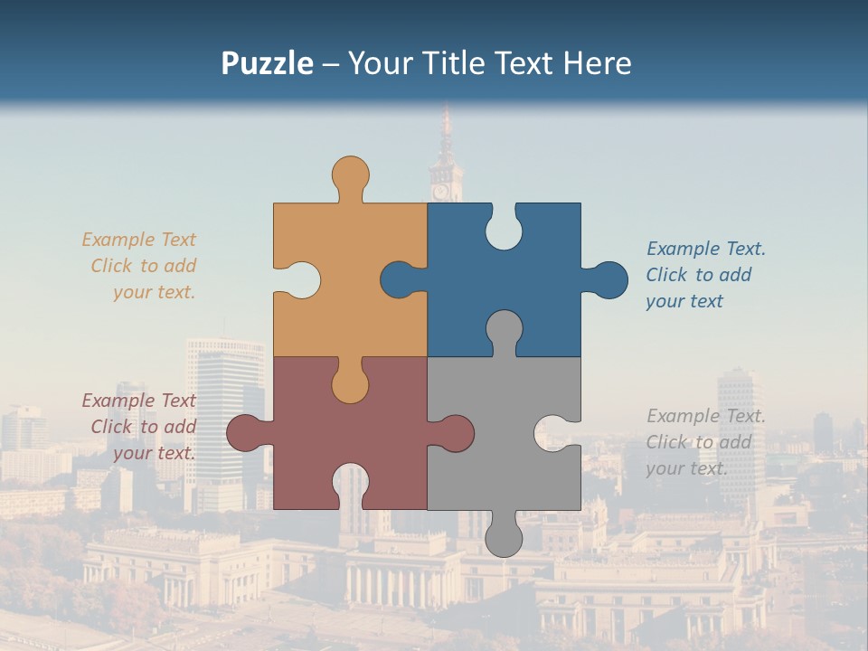 A Picture Of A City Skyline With A Blue Sky In The Background PowerPoint Template