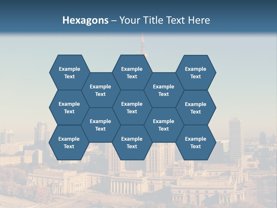 A Picture Of A City Skyline With A Blue Sky In The Background PowerPoint Template