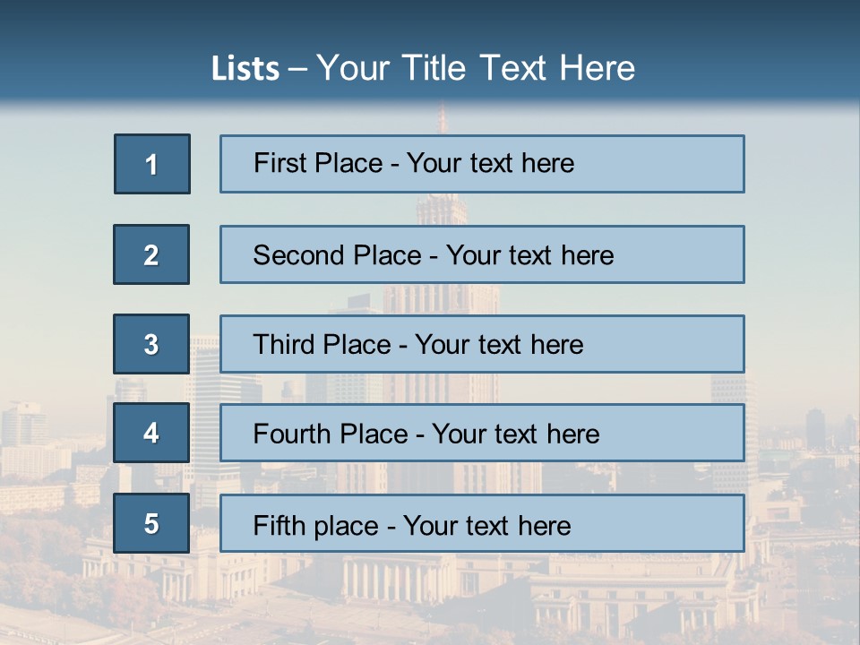 A Picture Of A City Skyline With A Blue Sky In The Background PowerPoint Template