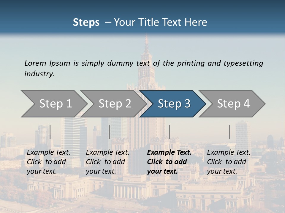 A Picture Of A City Skyline With A Blue Sky In The Background PowerPoint Template