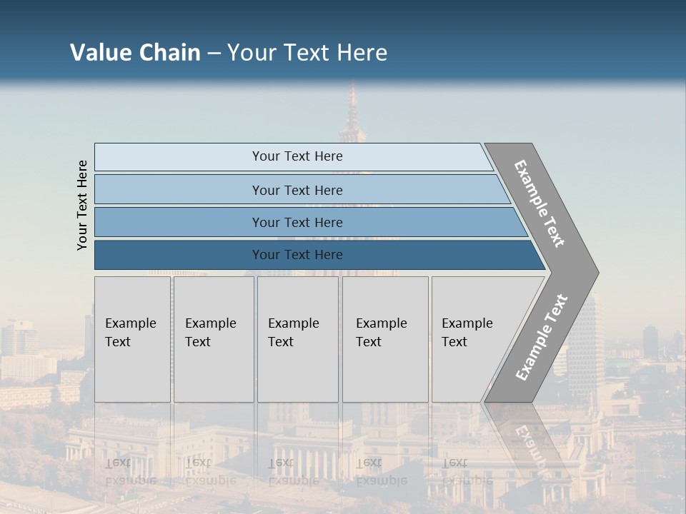 A Picture Of A City Skyline With A Blue Sky In The Background PowerPoint Template