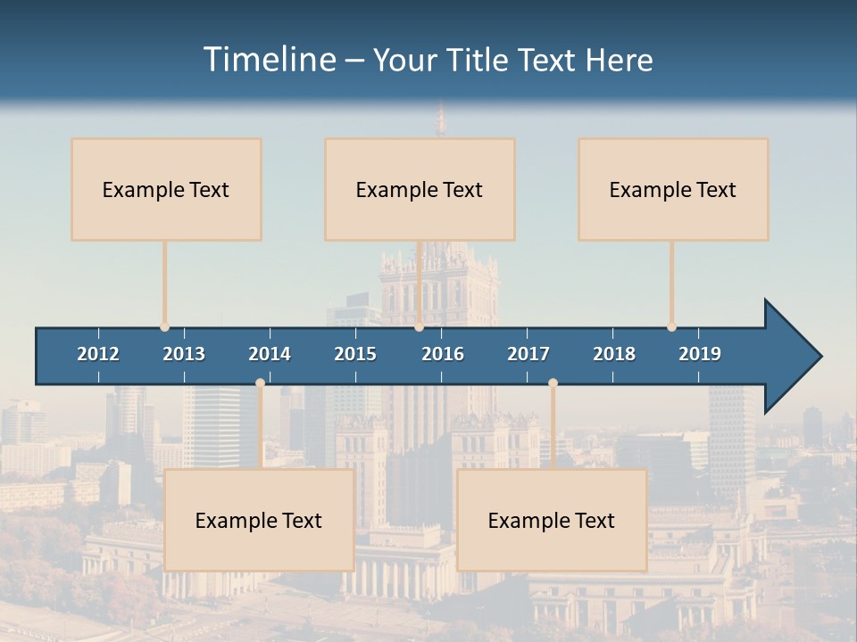 A Picture Of A City Skyline With A Blue Sky In The Background PowerPoint Template