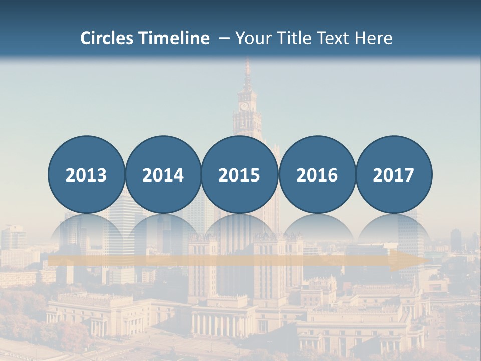 A Picture Of A City Skyline With A Blue Sky In The Background PowerPoint Template