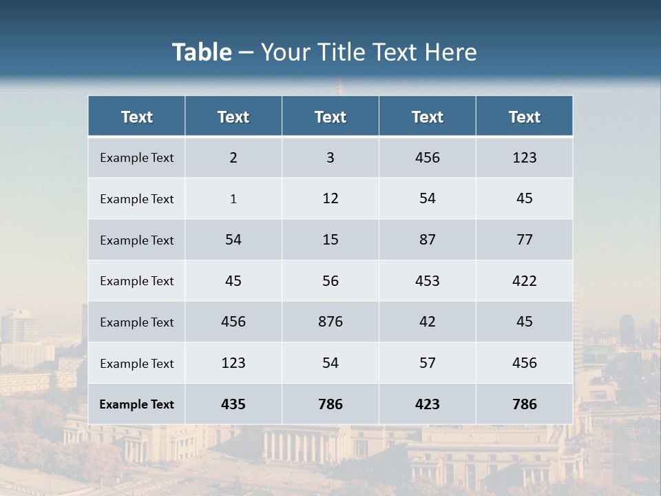 A Picture Of A City Skyline With A Blue Sky In The Background PowerPoint Template