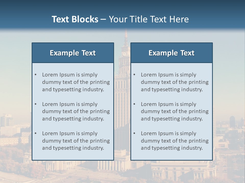 A Picture Of A City Skyline With A Blue Sky In The Background PowerPoint Template