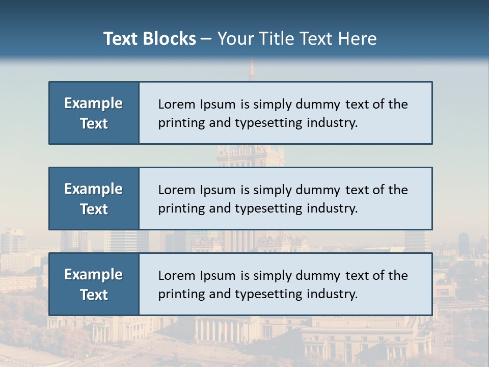 A Picture Of A City Skyline With A Blue Sky In The Background PowerPoint Template