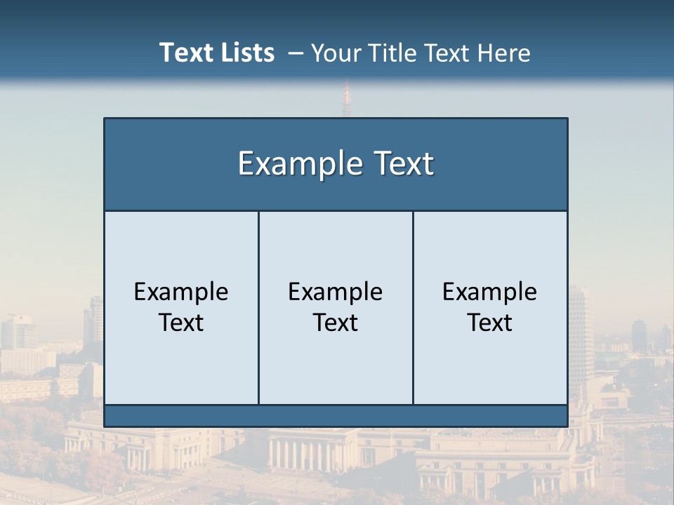 A Picture Of A City Skyline With A Blue Sky In The Background PowerPoint Template