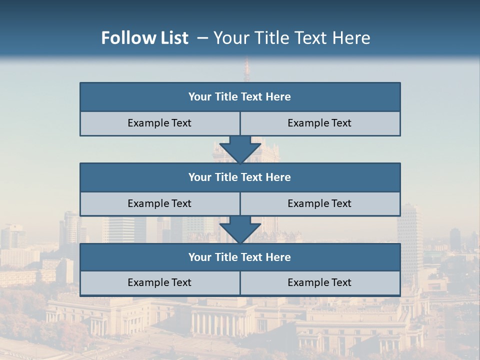A Picture Of A City Skyline With A Blue Sky In The Background PowerPoint Template