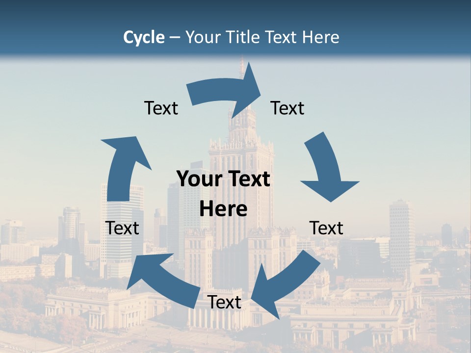 A Picture Of A City Skyline With A Blue Sky In The Background PowerPoint Template