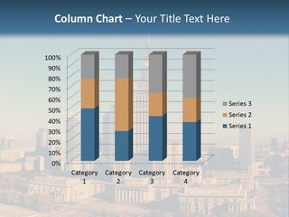 A Picture Of A City Skyline With A Blue Sky In The Background PowerPoint Template