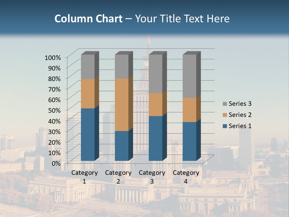 A Picture Of A City Skyline With A Blue Sky In The Background PowerPoint Template