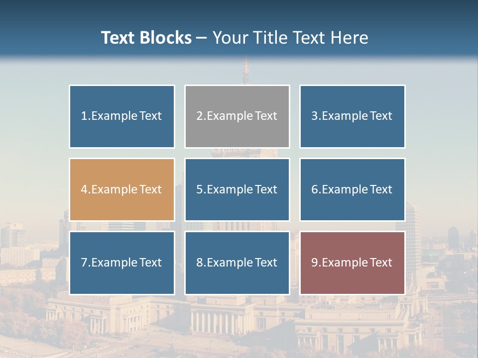 A Picture Of A City Skyline With A Blue Sky In The Background PowerPoint Template