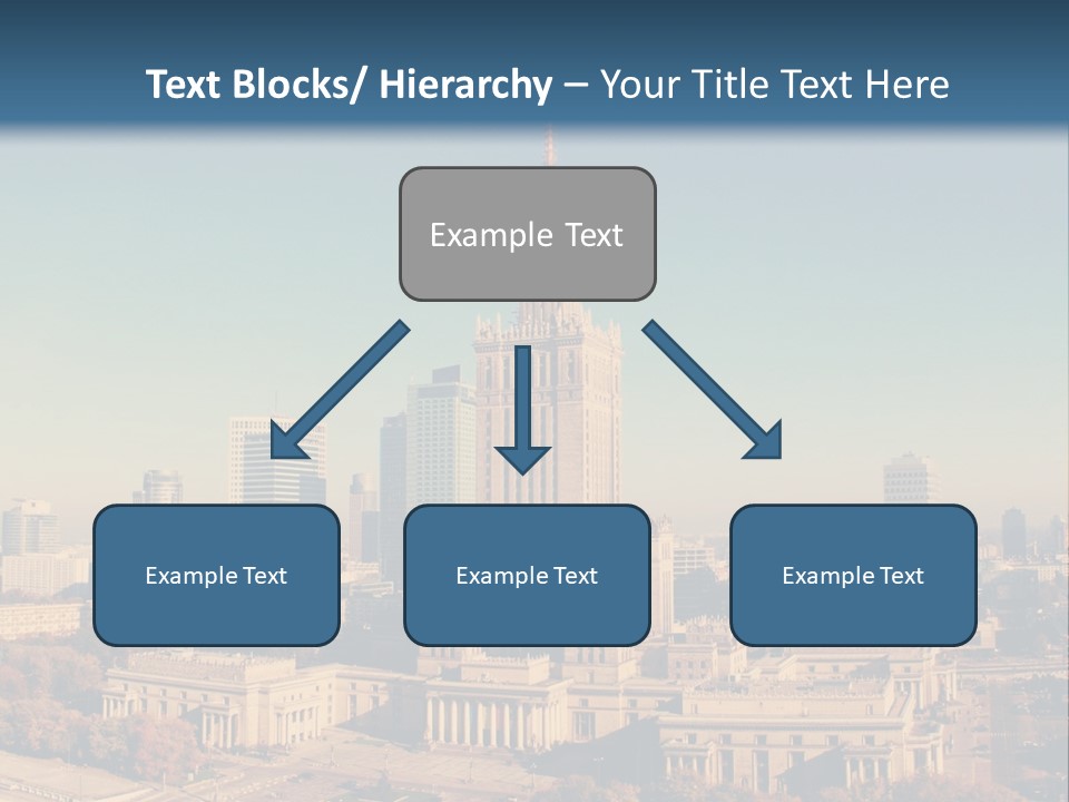 A Picture Of A City Skyline With A Blue Sky In The Background PowerPoint Template