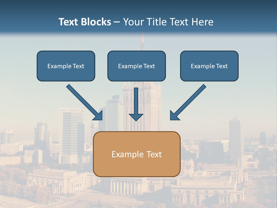 A Picture Of A City Skyline With A Blue Sky In The Background PowerPoint Template