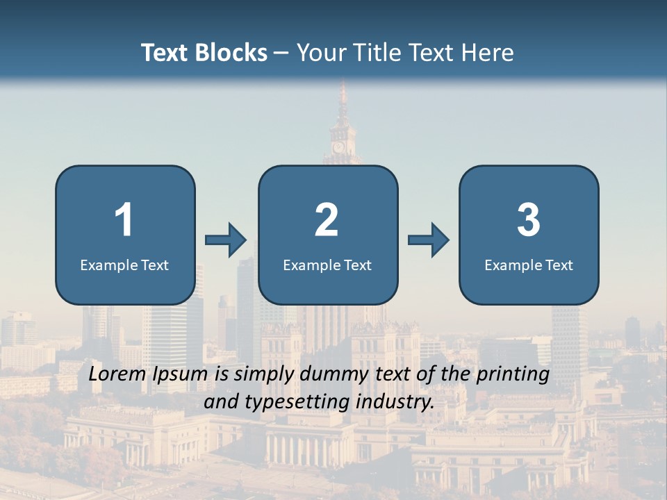 A Picture Of A City Skyline With A Blue Sky In The Background PowerPoint Template