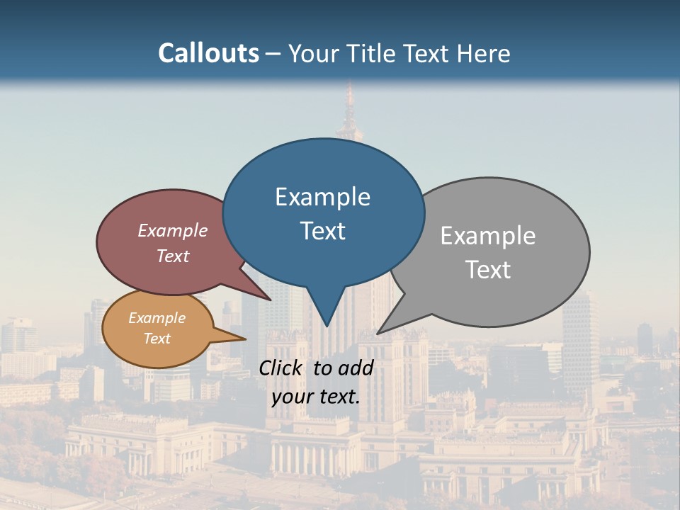 A Picture Of A City Skyline With A Blue Sky In The Background PowerPoint Template