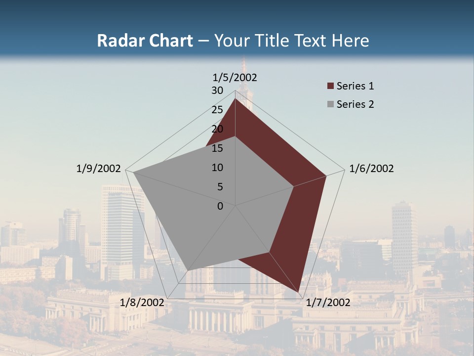 A Picture Of A City Skyline With A Blue Sky In The Background PowerPoint Template