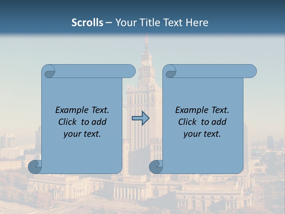 A Picture Of A City Skyline With A Blue Sky In The Background PowerPoint Template