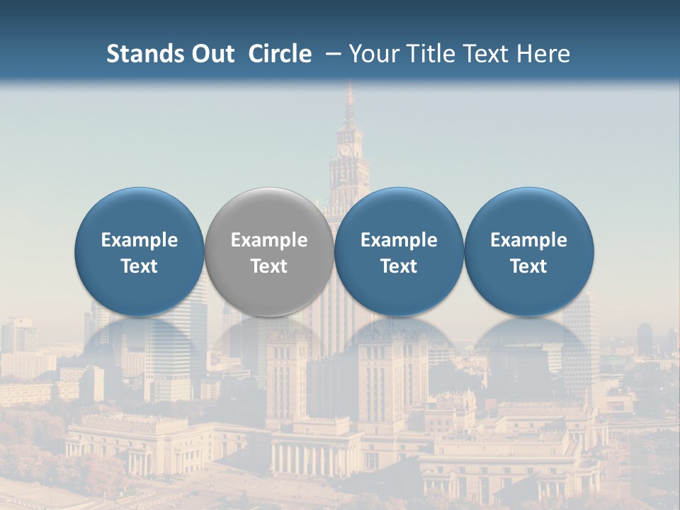 A Picture Of A City Skyline With A Blue Sky In The Background PowerPoint Template