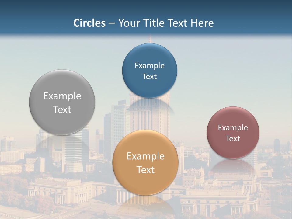 A Picture Of A City Skyline With A Blue Sky In The Background PowerPoint Template