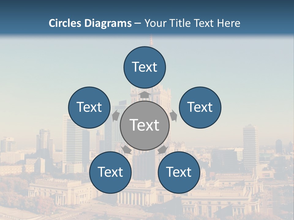 A Picture Of A City Skyline With A Blue Sky In The Background PowerPoint Template