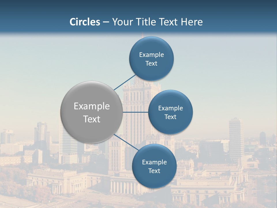 A Picture Of A City Skyline With A Blue Sky In The Background PowerPoint Template