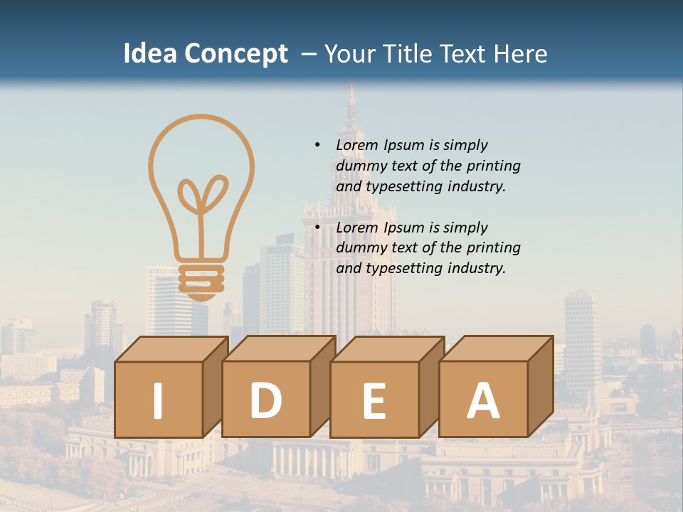 A Picture Of A City Skyline With A Blue Sky In The Background PowerPoint Template